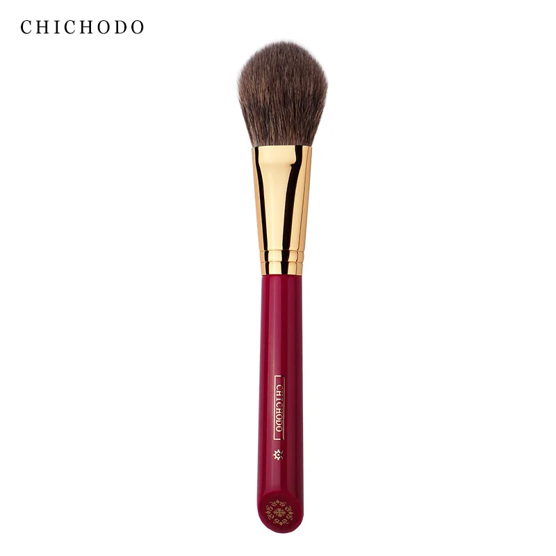 CHICHODO Luxury Makeup Brush Precision Blush Brush High Quality Soft Brush Made of Animal Hair- Red Rose Series 014