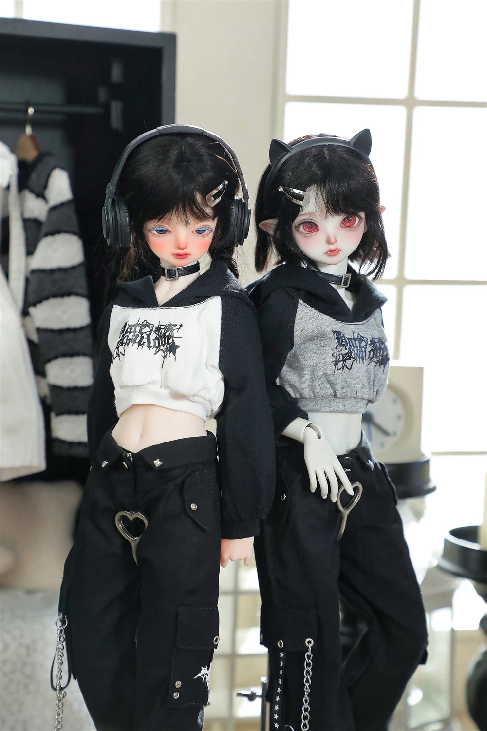 

Одежда для кукол BJD подходит для милой кукольной одежды размера 1/4, повседневные комплекты свитшотов, аксессуары для кукол (4 точки)