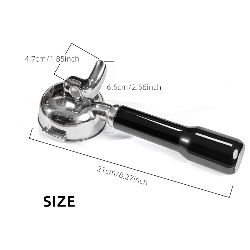 Suitable for E61 Italian coffee handle 58MM bottomed double mouth coffee machine handle