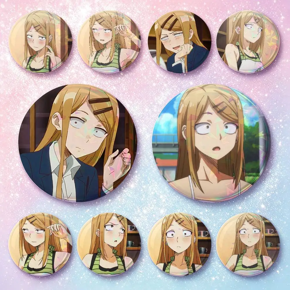Saya Endou Anime Figure Badges Button Round Creative Pin Brooch Badge Bag Decor Accessories Fans Collect Friends Gifts