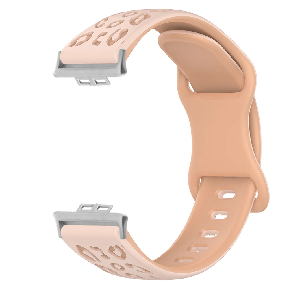 

Sweat-proof Silicone Loop Strap For Huawei Watch Fit 1 2 Leopard Print Quick Release Adjustable Sport Band For Men Women Bracele