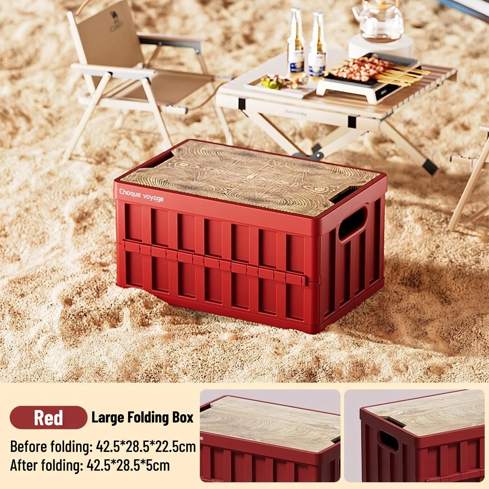 Outdoor-Camping-Aufbewahrungsbox, Faltbare Organisationsbox für Schlafzimmer, Camping-Aufbewahrungsbox für den Kofferraum