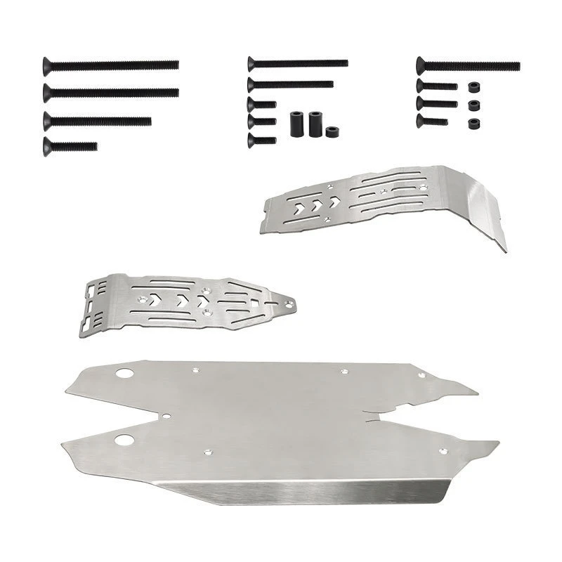 Stainless Steel Chassis Skid Plate Armor set for Arrma 1/8 Mojave 4S 4X4 RC Car