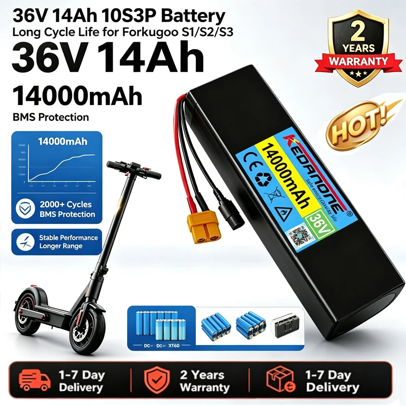 2026 Neues Upgrade 10S3P 36V 14000mAh 36V Elektroroller-Akkupack 18650 Lithium M365 Elektroroller 36V Akku-Roller