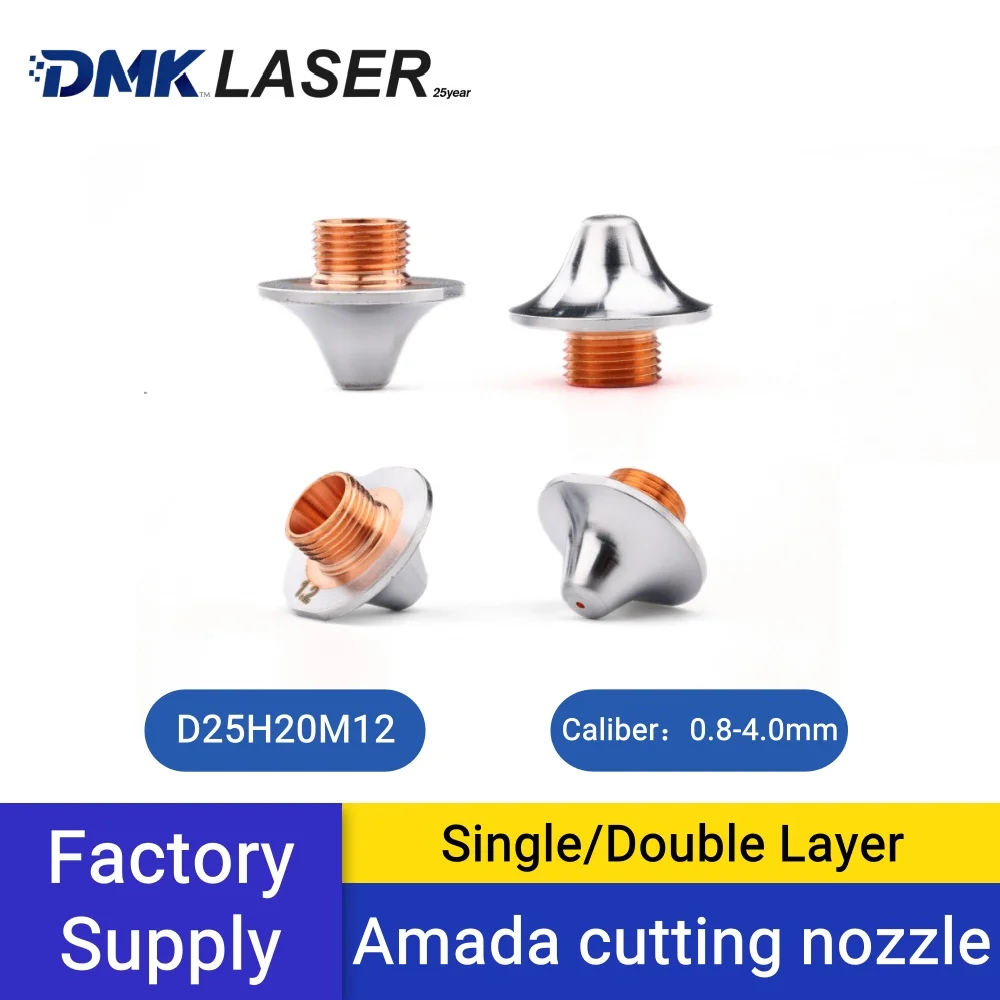 Amada-Buse de découpe laser, simple double couche pour machine de découpe laser, accessoires en cuivre anonyme, D25, H20, M12