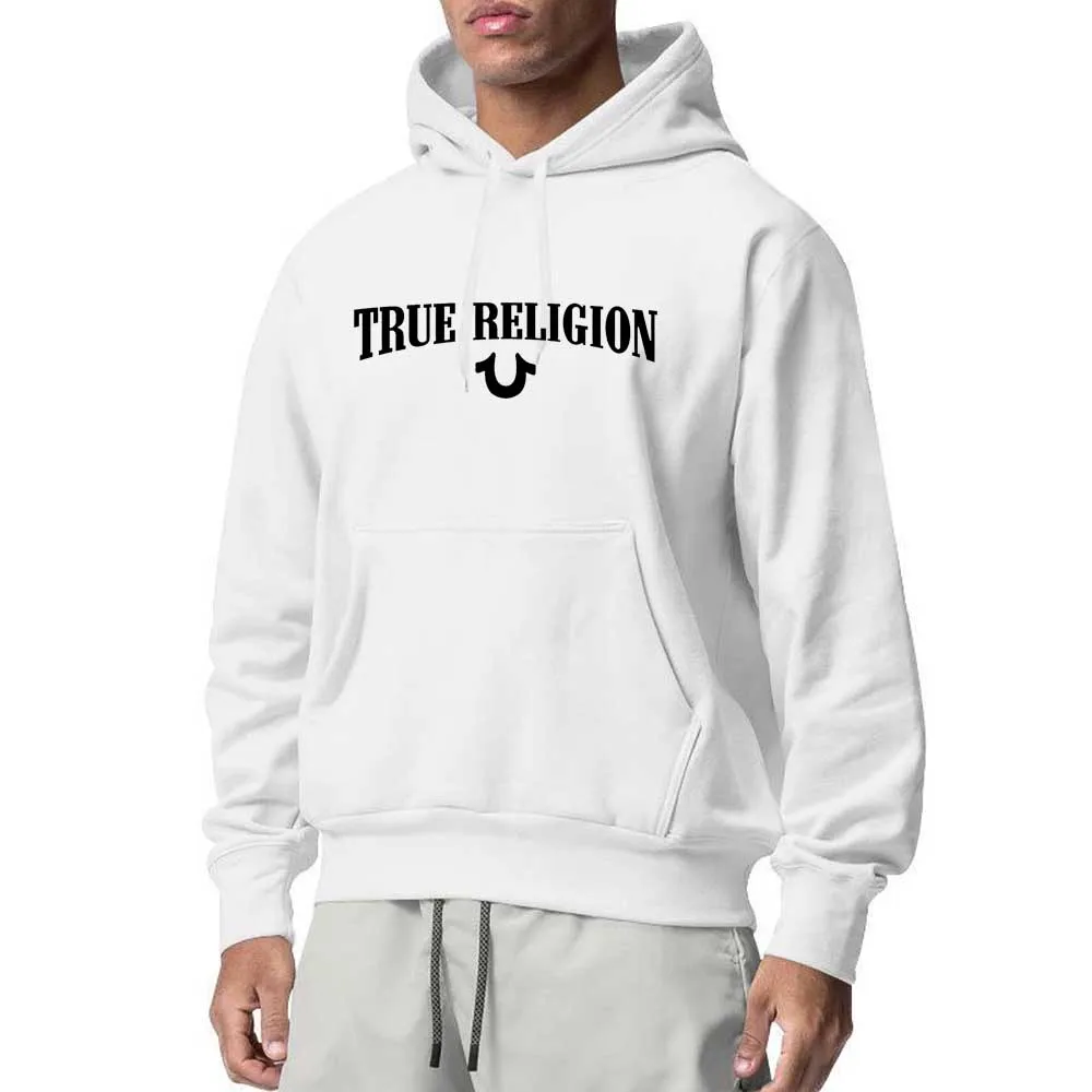 TRUE RELIGION drukowanie mężczyźni kobiety bluza moda bluzy z wycięciem pod szyją jesień odzież hiphopowa Casual bluza dla par