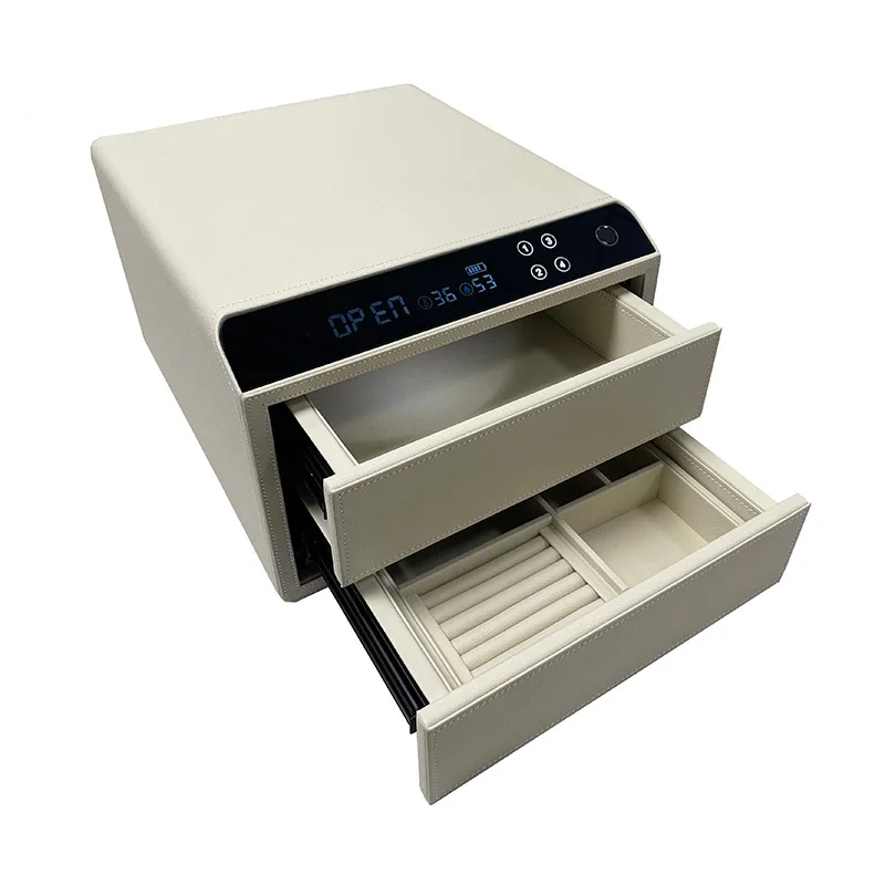 Digital Fingerprint Access Steel Smart Car Mini Key Safe Box For Home & Hotel Use For Storing Jewelry & Deposits