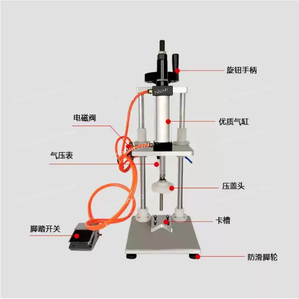 High Efficiency Pneumatic Table Top Press Capping Machine