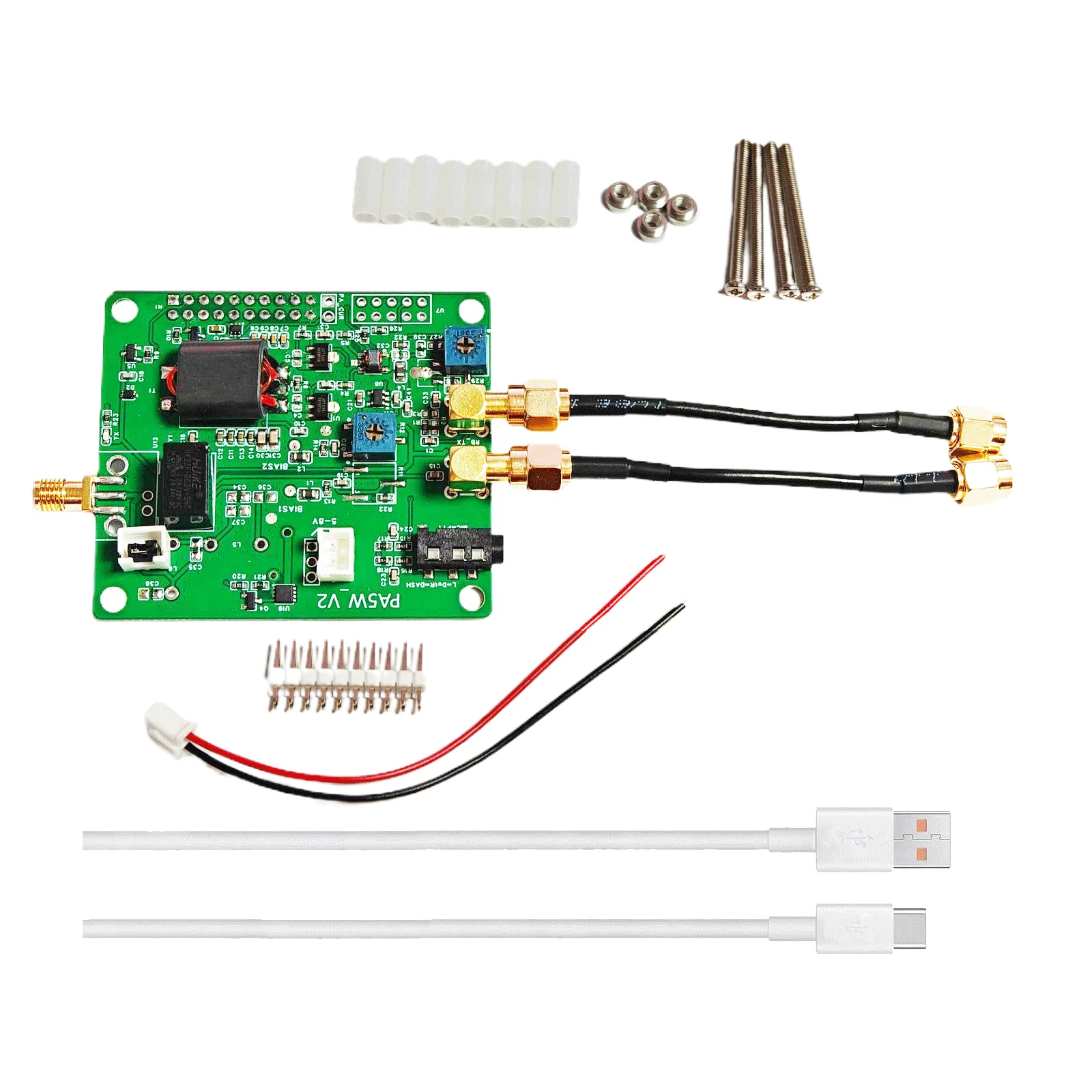 Radioberry Preamp Board V2 Output 1.5W-3W for HF Power Ampfier (10W-100W PA) Assemble with Radiobary and Radiobary Juice USB