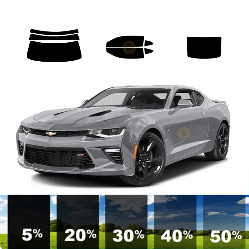 

precut Removable Window Tint Film Car 100% UVR 5%-70%VLT Heat Insulation Carbon ﻿For CHEVROLET CAMARO 2 DR COUPE 2016-2023