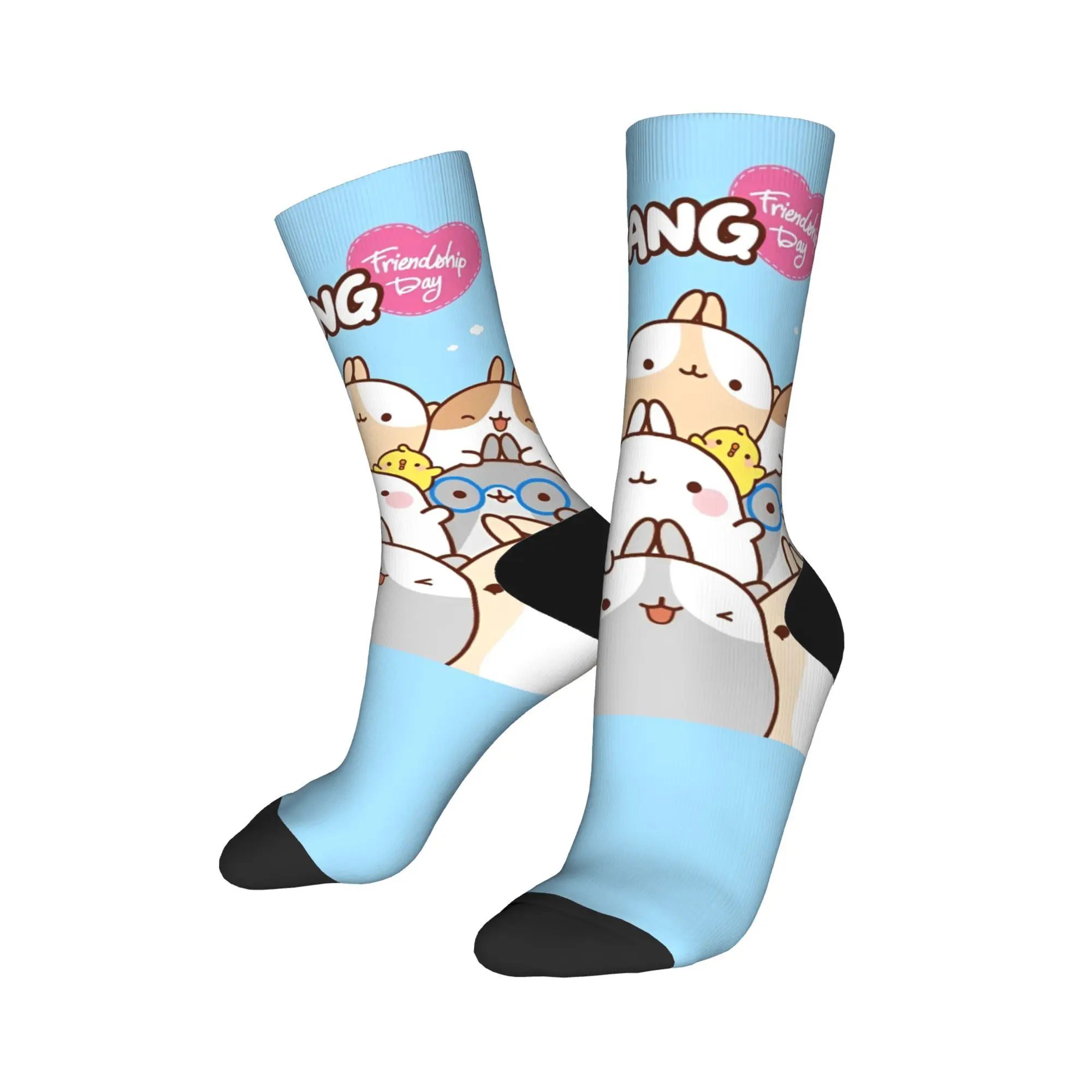 

Happy Funny Male Men Socks Casual M-Molangs Friendship Day Sock Polyester Sport Women's Stockings Spring Summer Autumn Winter,