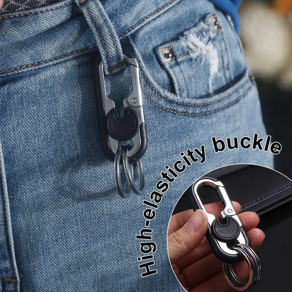 

Gift For Man Metal Key Buckle Metal Business Key Ring Car Keychain Keys Organizer Car Key Holder Double Ring Keychain