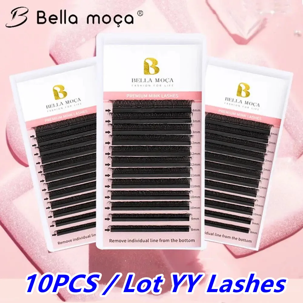 YY Shape Lashes 10PCS Curl D YY Lashes YY Brazilian Cilios Mix 8-14mm YY Fake Eyelashes Extension Free Shipping From Brazil