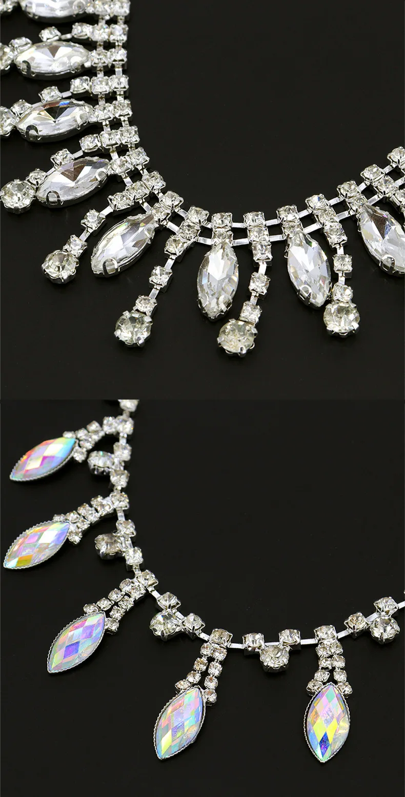 10 Yards Strass Quaste Sparkle Diamant Kristall Strass Kette Kleidung Tasche Trim DIY Kunst Handwerk Hochzeit Geschenk Dekoration – Detail 3