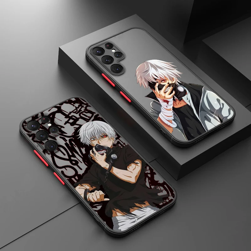 Tokyo Ghoul Kaneki Ken Samsung A72 A54 A53 A52S A34 A32 A33 A24 A23 A22S A02 Lite Frosted Translucent Phone Case