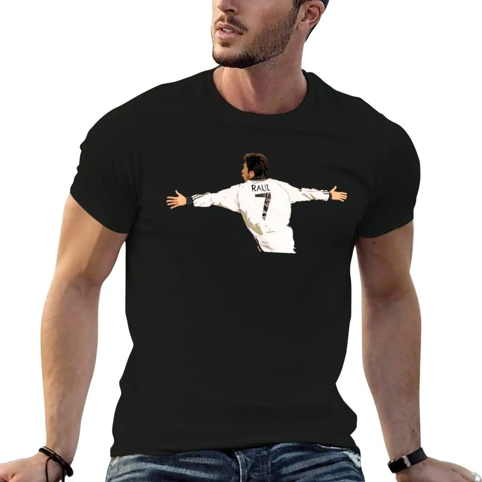 Camiseta Raul Gonzalez, camiseta para hombre, camisetas gráficas para hombre, camiseta divertida de algodón, camiseta 100% de algodón