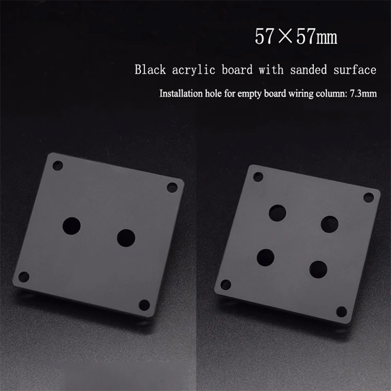 Square Speaker Terminal Binding Post Block Black Acrylic Junction Plate For Hifi DIY Home Sound Audio System 2 Position 57×57mm