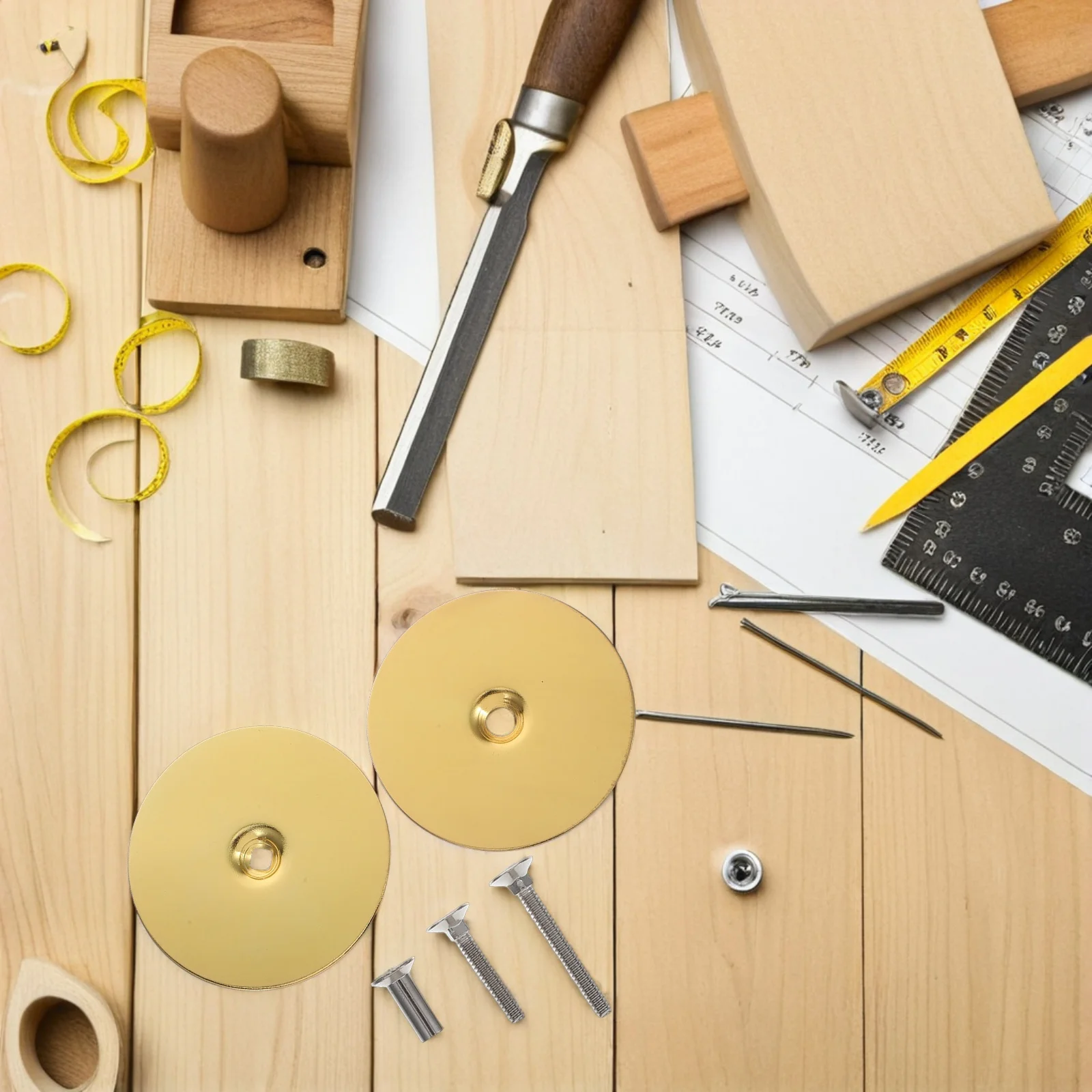 1 Set Stainless Steel Deadbolt Hole Filler Plate Door Lock Cover With Connecting Screw For Home Security Universal Fit Handle