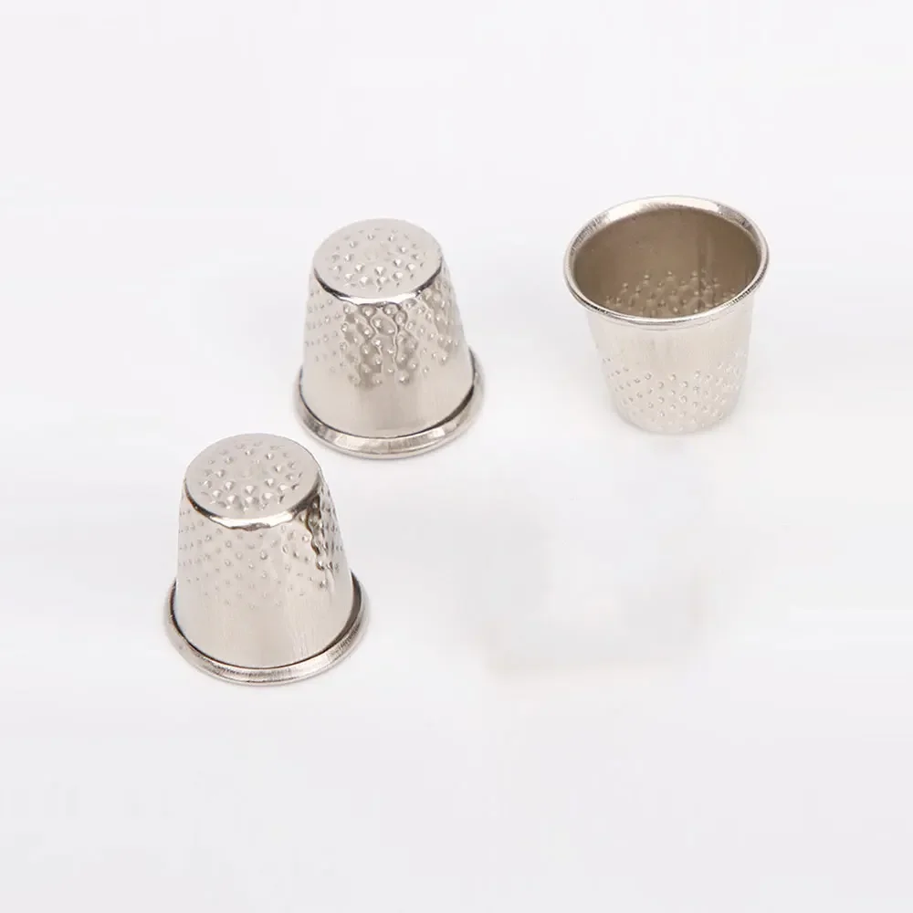 3Pcs Thimble Metal Sewing Thimbles Hand-working Tailor Pin Cushion Finger Protector Tool Needle Craft Household Sew Accessories