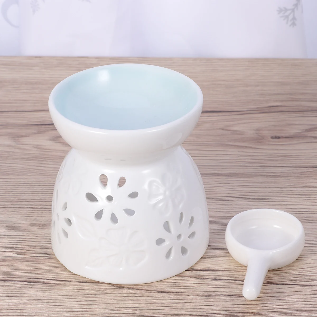 

Ceramic Incense Burner White Aromatherapy Burner Aroma Holder Essential Oil Lamp for Study Yoga