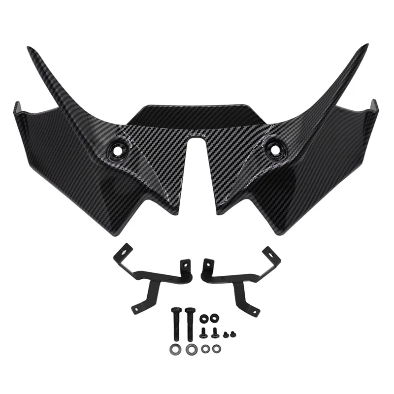 

Лучший передний спойлер, обтекатель крылышка для Kawasaki Z650 Z 650 2020-2024, аэродинамический прижимной дефлектор для мотоцикла, углеродное волокно P