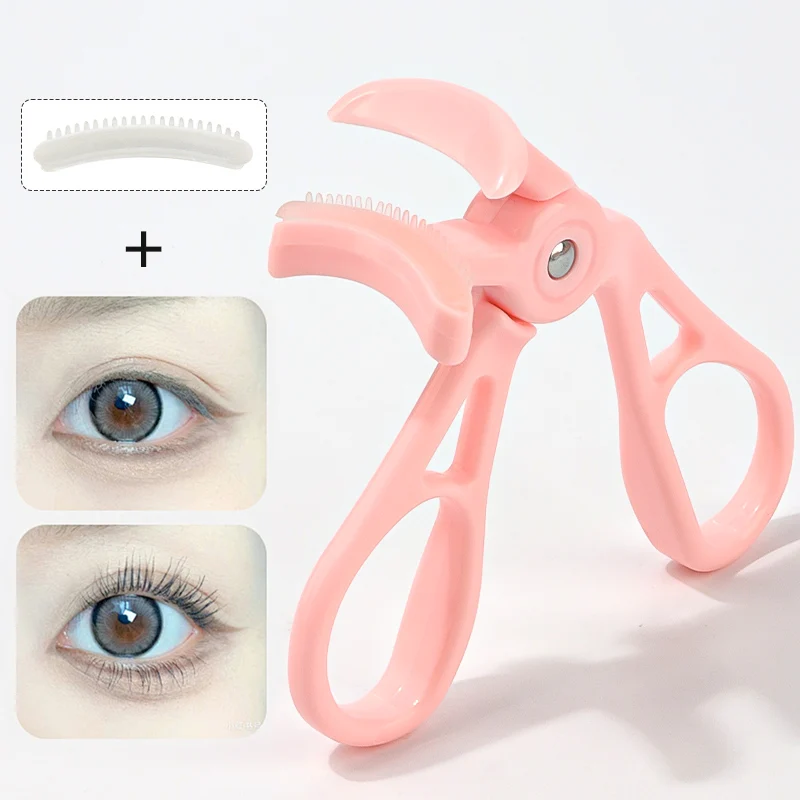 1pProfessional Wide-angle Eyelash Curler Frameless Curling Comb Tooth Lash Curler with Refill Pad Long-lasting Shaping Lash2026