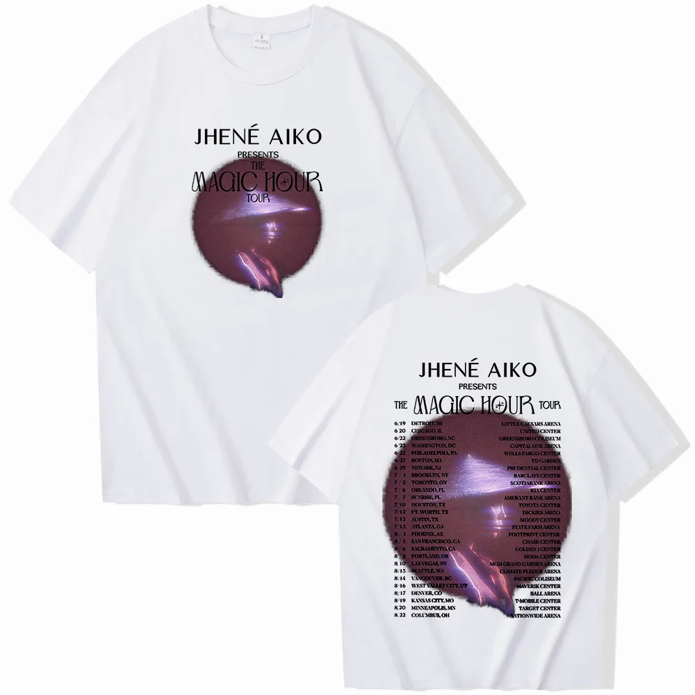 Jhene Aiko The Magic Hour 2024 Tour Summer T-Shirts Unisex Harajuku O-Neck Short Sleeve Shirts Music