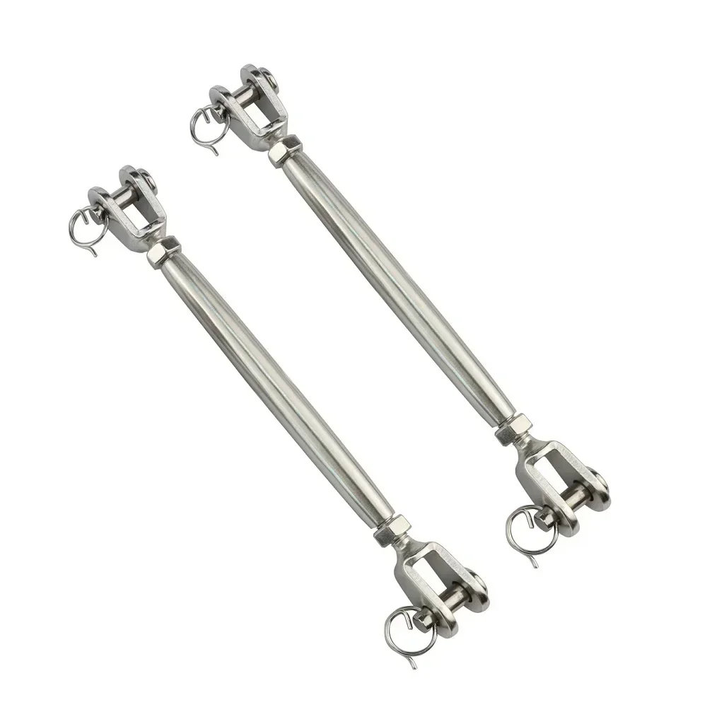 2PCS 316 Stainless Steel Sailboat Turnbuckle - Closed Body M5/M6/M8 Jaw-to-Jaw Rigging Hardware for Cable Railing