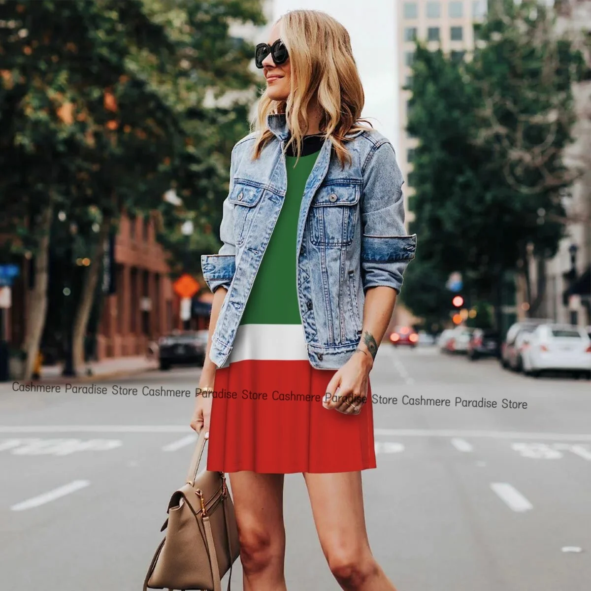 Sukienka damska z flagą Czeczenii, letnia, codzienna, sukienki typu T-shirt, narzutka plażowa, sukienka na ramiączkach.