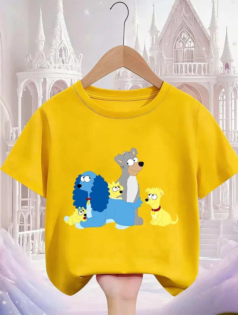 

Fashion Street Hot The Simpsons Cartoon T Shirt 3-14Y Boys Girls Summer Cute Kawaii Casual Crew Neck Kids