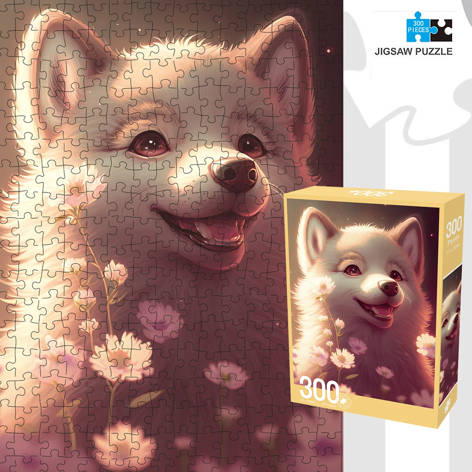 

Jigsaw Puzzles for Adults/Kids 300 Pieces Jigsaw Puzzles Families Games Toy for Home Art Decor Puzzles Cute Little Fox