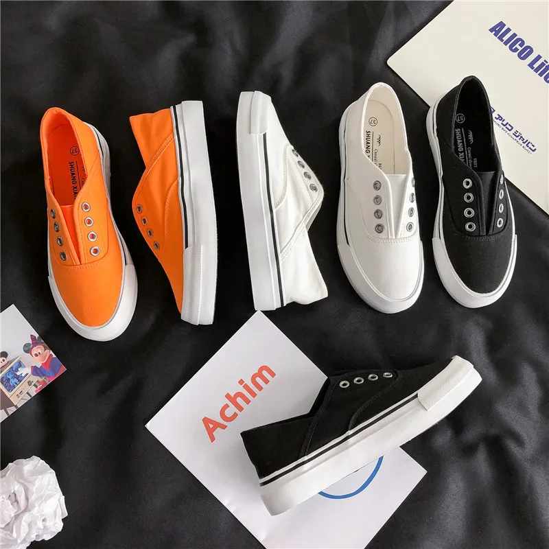 Klassiekers Stijl Vrouwen Canvas Schoenen Mode Sneakers Student Sport Schoenen Vrouw Casual Loafers Vulkaniseren Schoenen Dames Canvas Flats