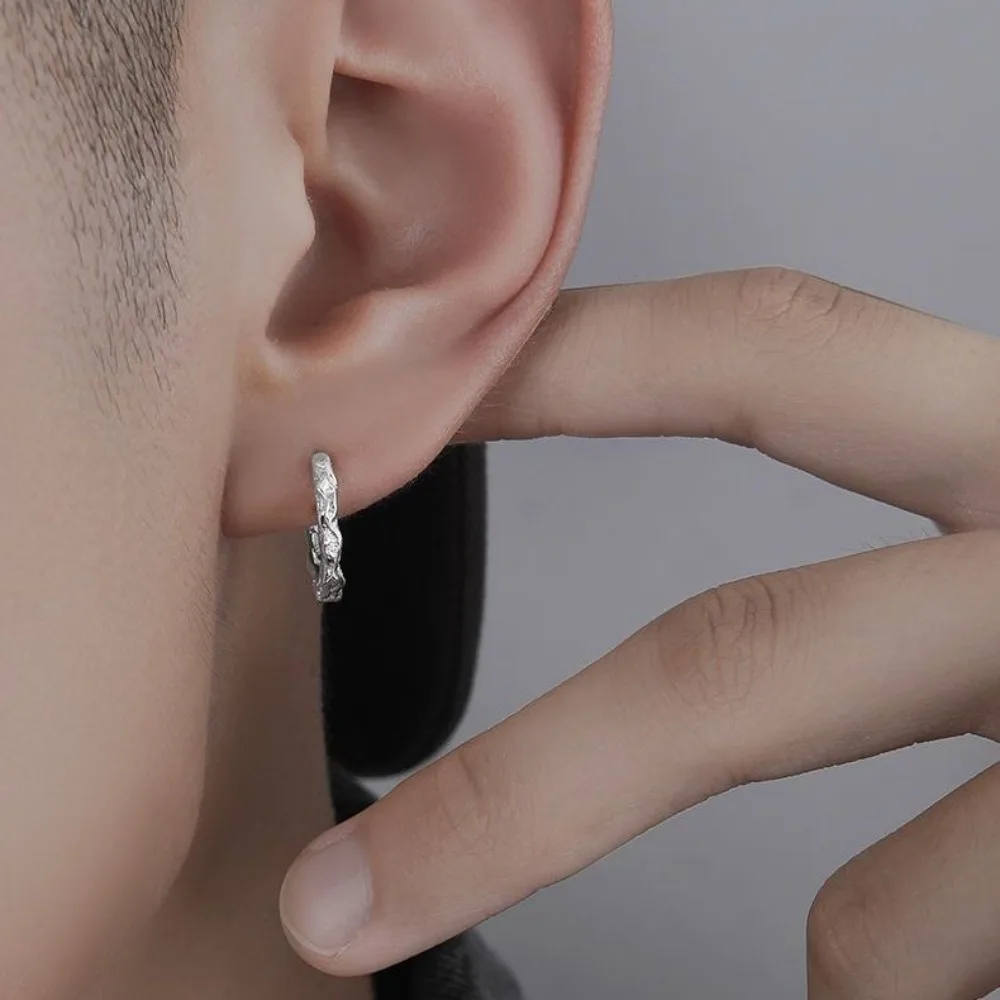 1pair Irregular-shaped Earrings - Trendy Indie Style Men's Small Simple Earrings Minimalist Style High-end Ear Accessories