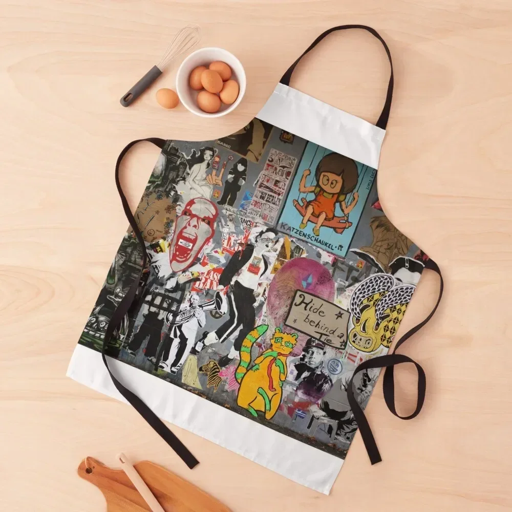 Graffiti, Berlin, Germany Apron professional hairdressing Things For The Kitchen japanese style Custom Apron