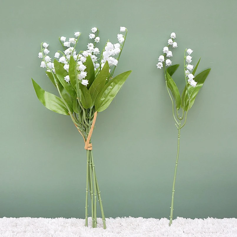 6 Stück weiße Kunstblumen, künstliche Plastikblumen, handgefertigt, für Heimdekoration, Wanddekoration, Hochzeit, Haushaltsprodukte, Outdoor-Requisiten – Detail 9
