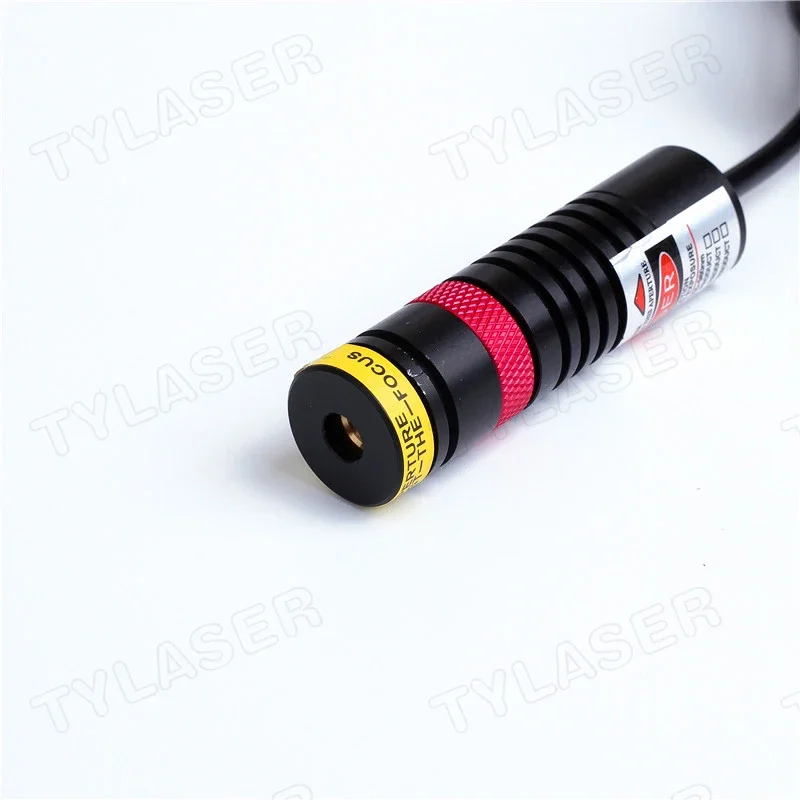 Focusable D18x65mm 650nm Red Line with EU Adapter Laser Module Diode for Laser Marking Cutting Alignment