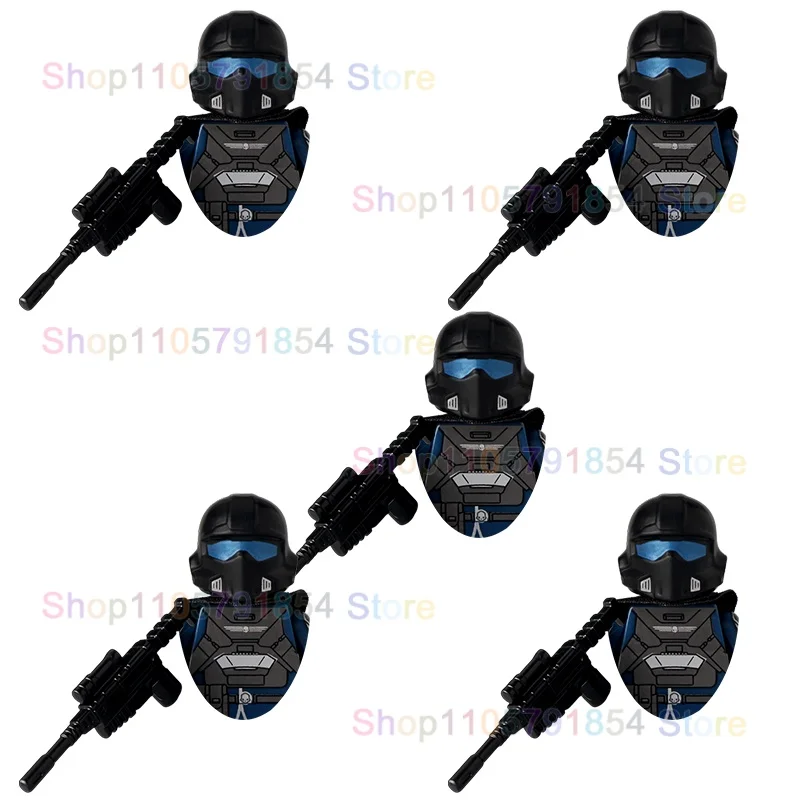 MOC Warriors Heavy Armor Soldiers Accessories Game Series Mini Action Figures Compatible Building Blocks Toys Gifts C103