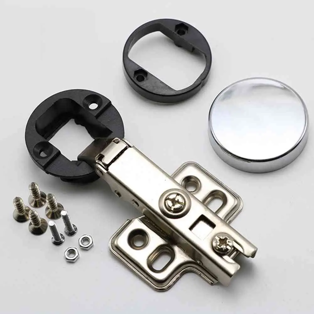 2PCS Home Hardware No Hole Cabinet  Hinge Clip Furniture Supplies Glass Door Hinge Window Accessories