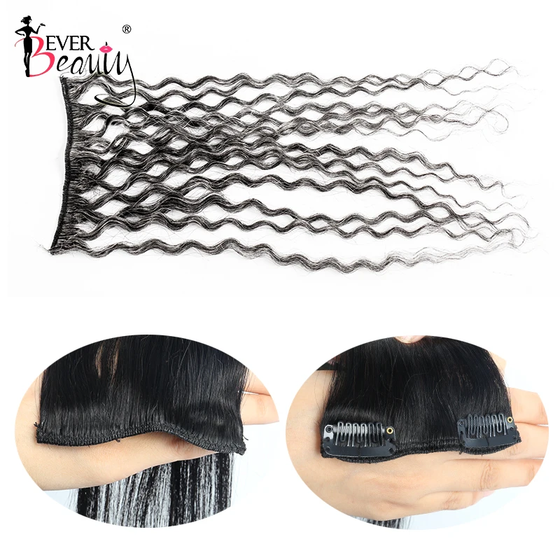 Silver Clip In Hair Extension Human Hair Ombre Grey White Salt And Pepper Color Kinky Straight Virgin Hair Clip Ins Weave Bundle