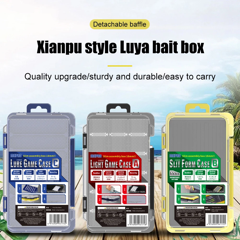 Fishing Suitcase Waterproof Universal Bait Lure Hook Boxes Compartments Shockproof Adjustable Partition Fishing Gear Accessories