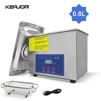 Ultrasonic Cleaning Machine 35W Ultrasound Cleaner 40KHZ High Frequency Ultrasonic Washing Bath for Watch Glasses Jewelry 800ML