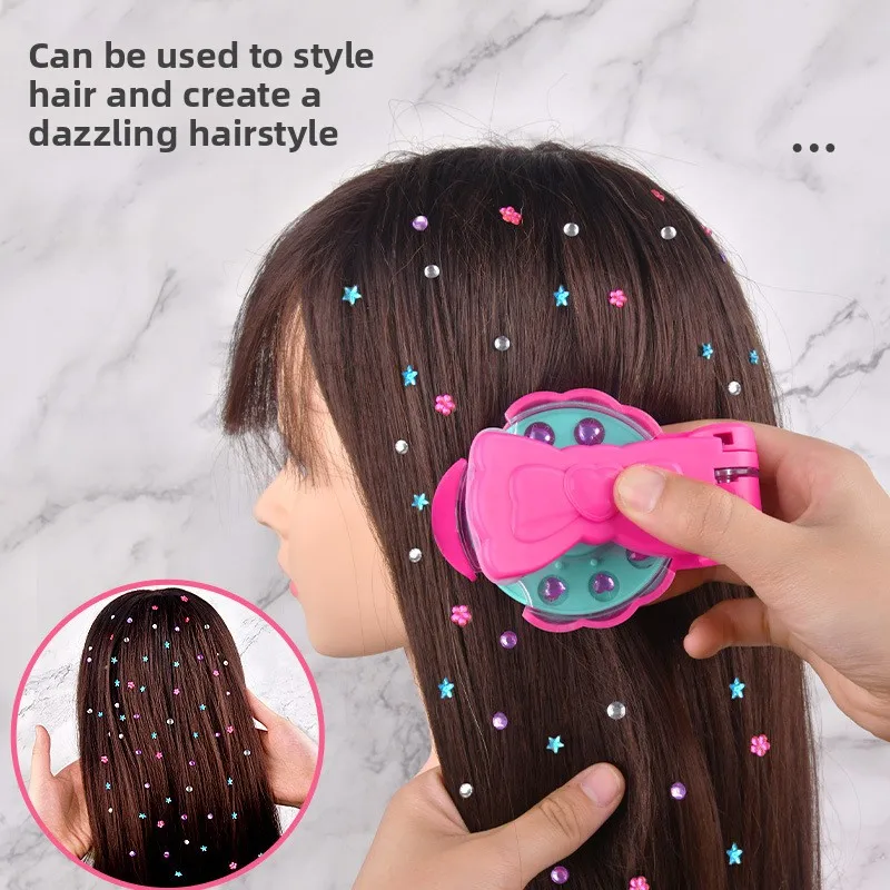 

Волшебная дрель для ногтей с блестками для девочек, игровой домик, наклейка для волос, дрель, игрушка для волос, волшебная дрель, машина ручной работы, сделай сам, детский макияж, набор для макияжа, подарок