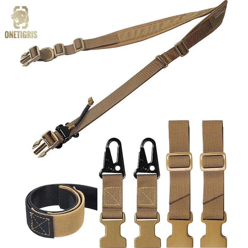 ONETIGRIS Tactical Rifle Sling Shooting Hunting Combat Modular Strap Removable 2 Point / 1 Point 2.25\