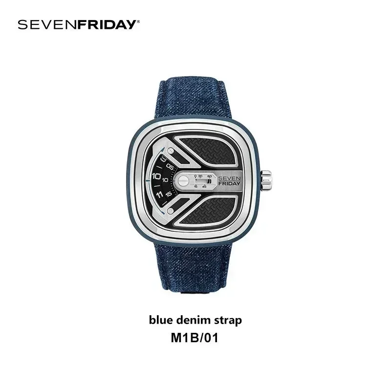 Sevebfriday-Fully Automatic Mechanical Watch for Men, Waterproof Watch, Luxury Brand, M Series, M1B/01, M1B/02