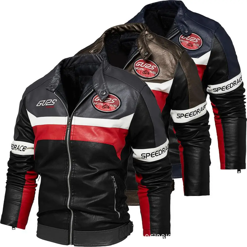 New men's leather jacket High quality fashionable motorcycle jacket High quality business casual jacket  mens leather jacket