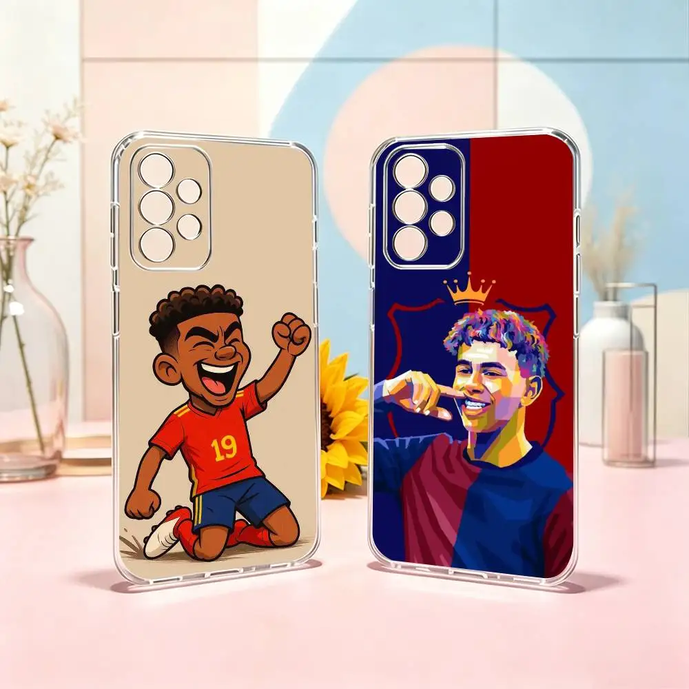 L-Lamine Yamal-L Cartoon  Phone Case Transparent Silicone Soft For Samsung S25,S24,S21,S22,S23,S30,Ultra,S20,Plus,Fe Gift