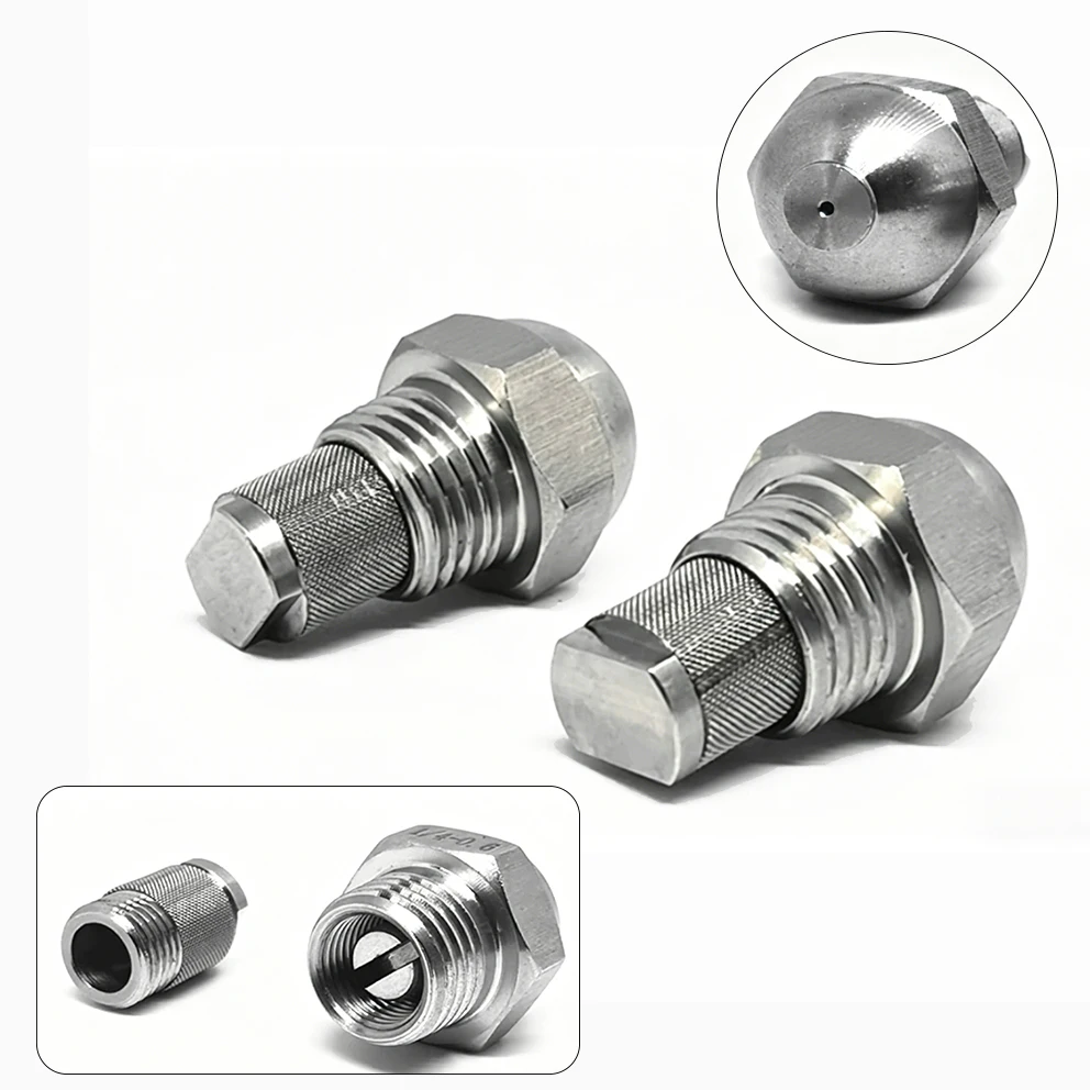 1/4 304 Stainless Steel High/Low Pressure Fine Atomizing Nozzle New Condition for Cooling Dust Removal with Filter