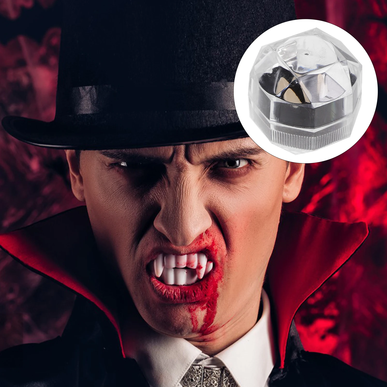 

3 Pairs Vampire Teeth Dentures 13mm 15mm 17mm Halloween Costume Props Teeth Caps Safe Resin Unisex Adult
