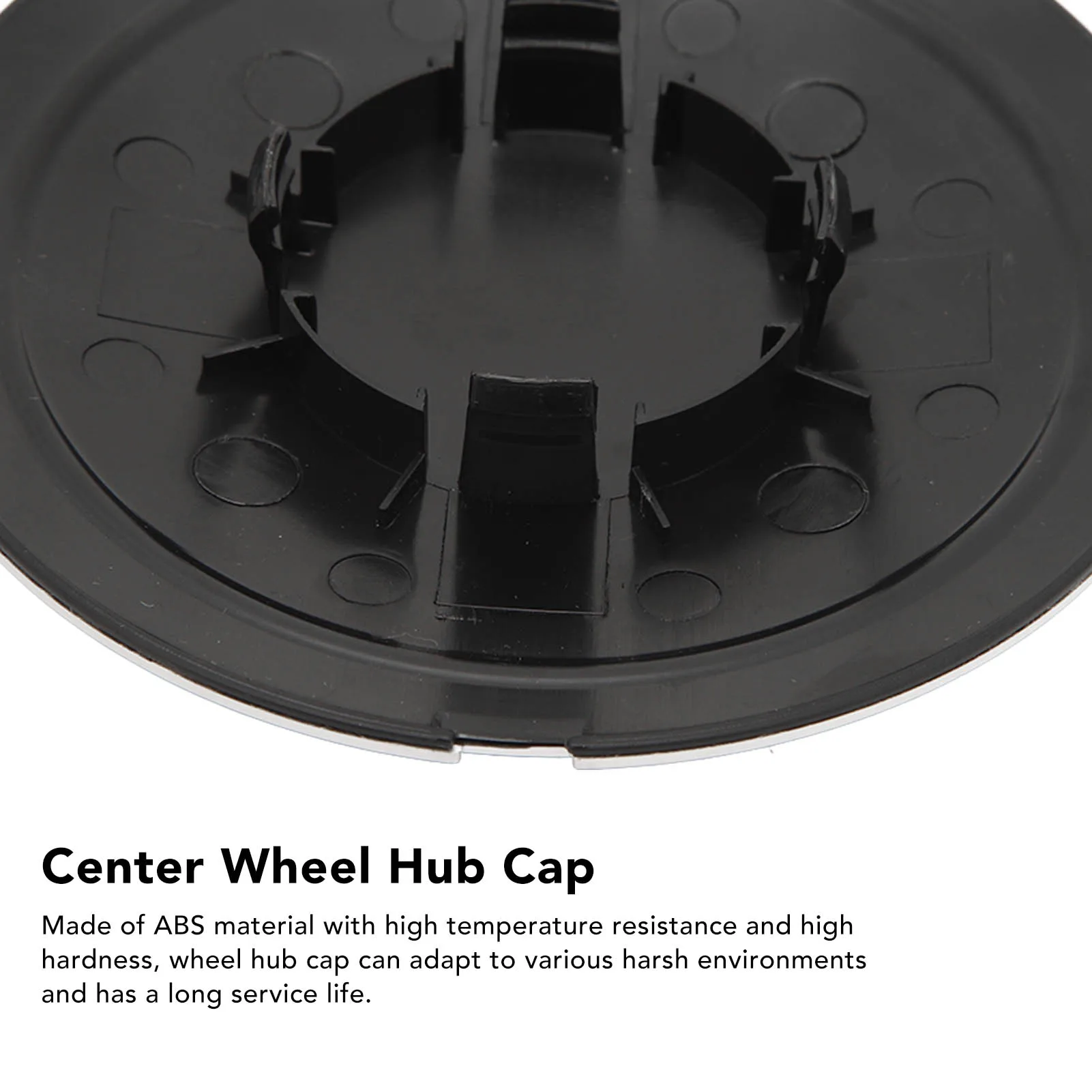 Center Wheel Hup Cap With Chrome Trim 68078419AC Heat Resistant Wheel Hub Center Cap Replacement for FIAT 500