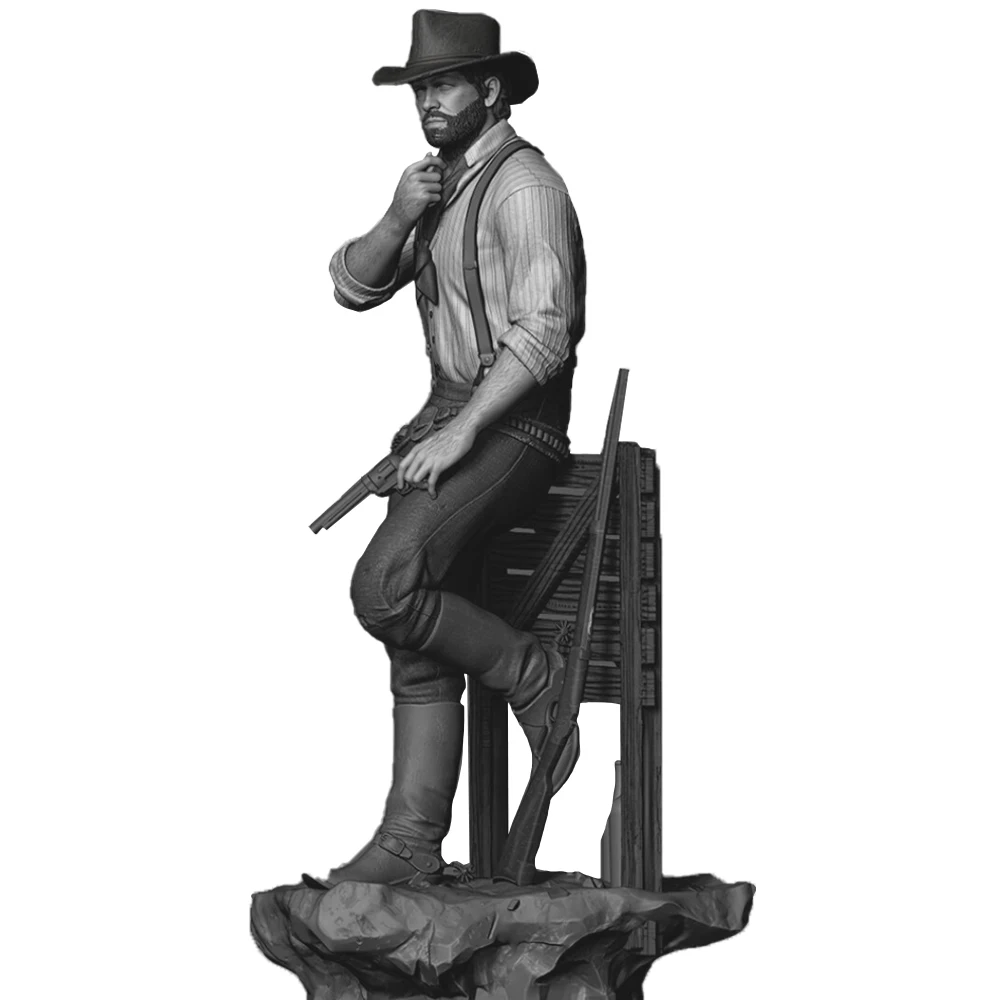 Schaal 1:16 Maverick Gunslinger harsfiguurset |   Ongeverfd |   Wilde West Saga-stijl |   DIY aangepast model a3024